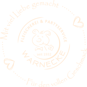 Warnecke-Störer mit dem Slogan "Mit viel Liebe gemacht für den vollen Geschmack".